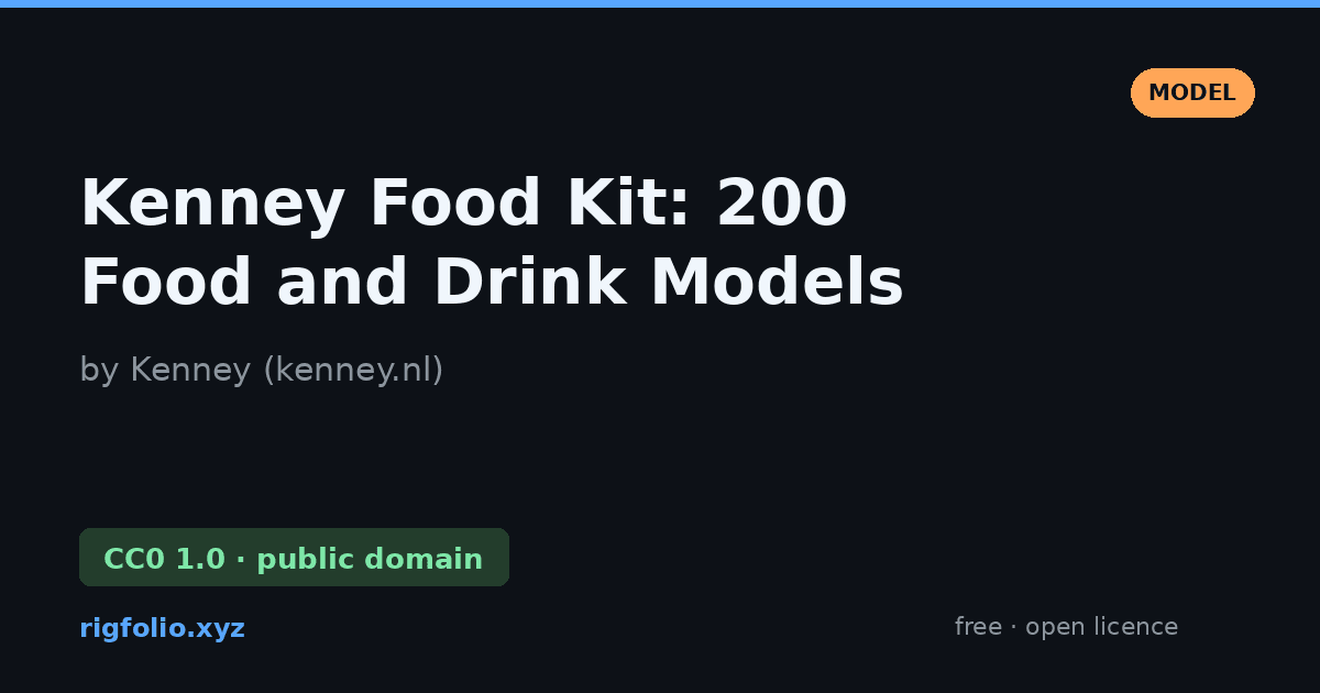 Preview of Kenney Food Kit: 200 Food and Drink Models