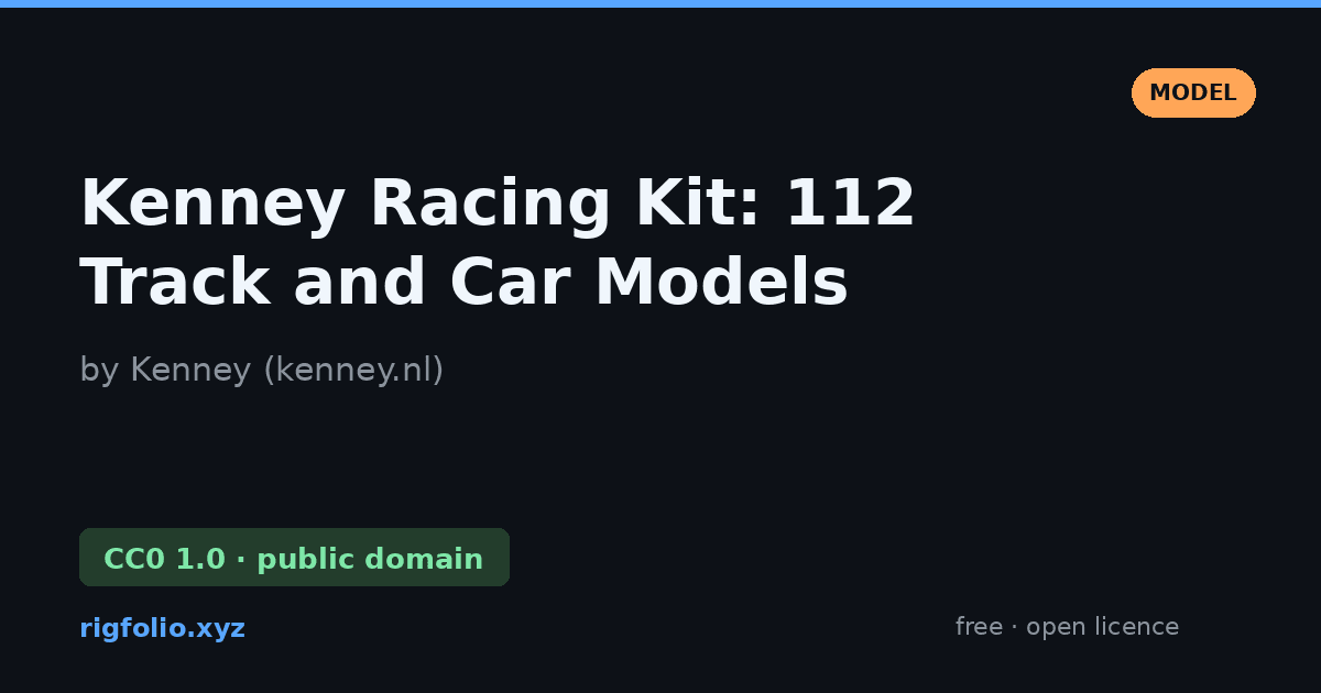 Preview of Kenney Racing Kit: 112 Track and Car Models
