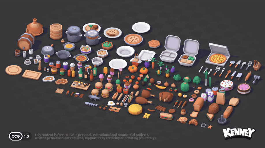 Preview 2 of Kenney Food Kit: 200 Food and Drink Models