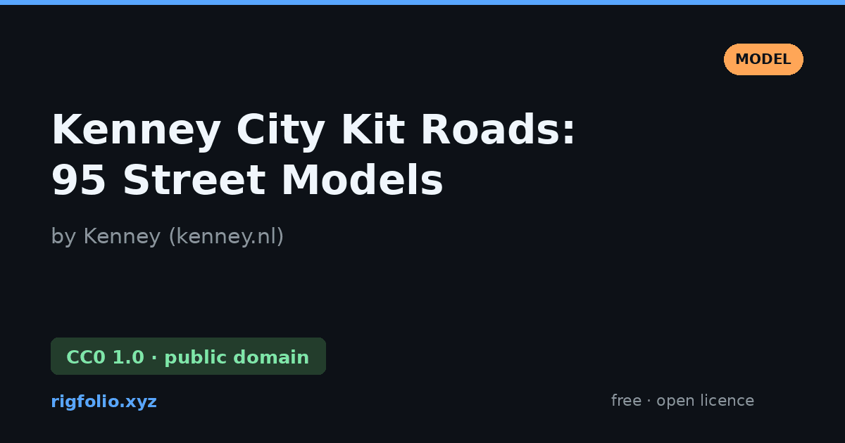 Preview of Kenney City Kit Roads: 95 Street Models