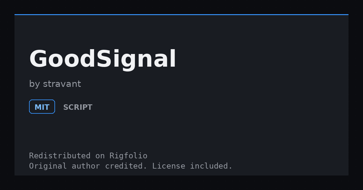 Preview of GoodSignal