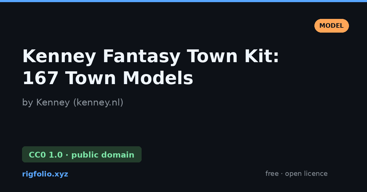 Preview of Kenney Fantasy Town Kit: 167 Town Models