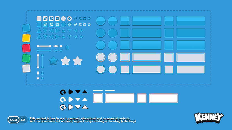 Preview 2 of Kenney UI Pack: Panels, Buttons and Icons