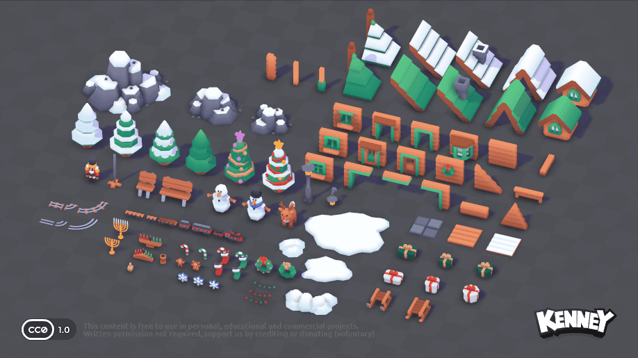 Preview 4 of Kenney Holiday Kit: 99 Seasonal Props