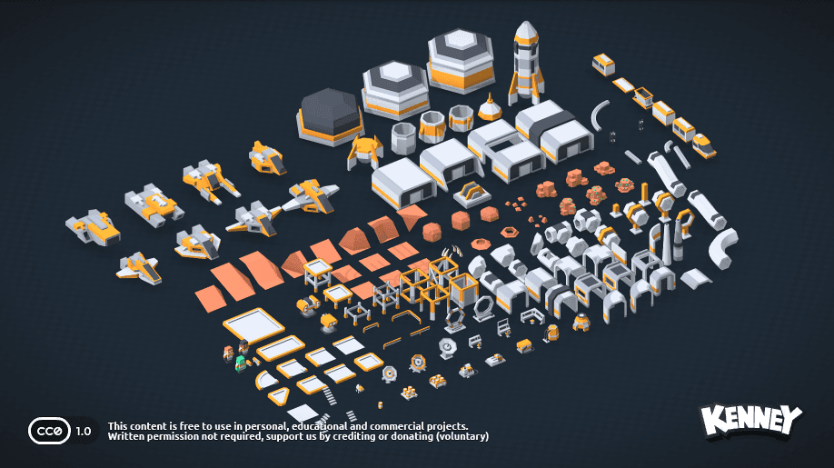 Preview 2 of Kenney Space Kit: 153 Sci-Fi Models