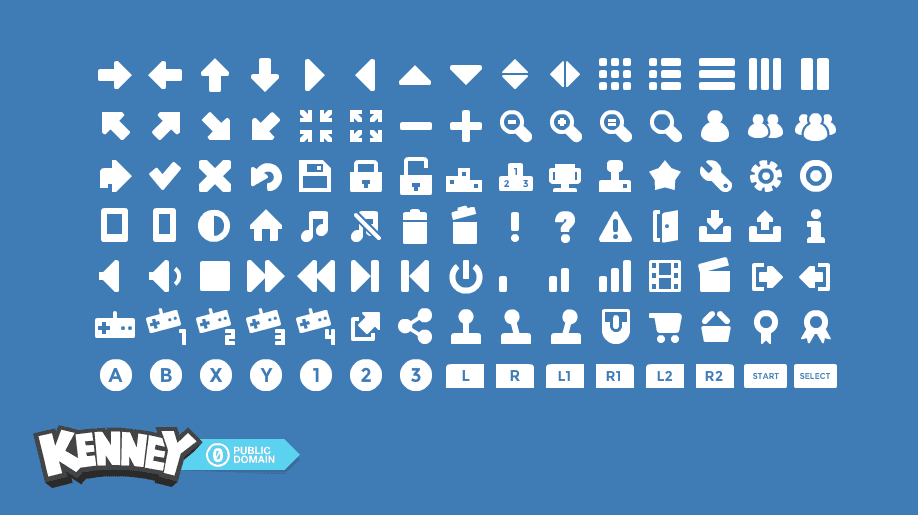 Preview 2 of Kenney Game Icons: 425 Interface Icons