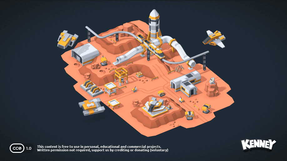 Preview 3 of Kenney Space Kit: 153 Sci-Fi Models