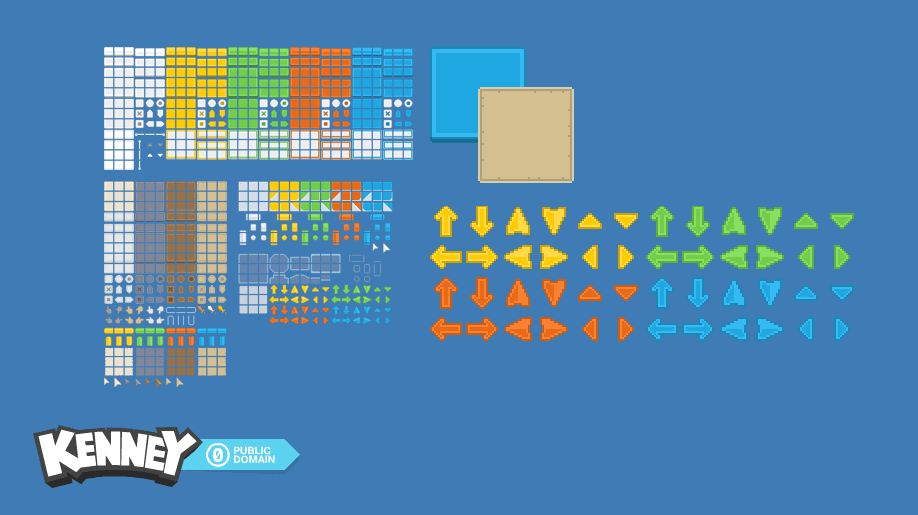 Preview 2 of Kenney Pixel UI Pack: Retro Interface Pieces
