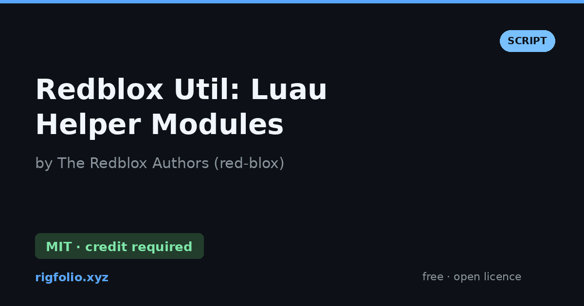 Preview of Redblox Util: Luau Helper Modules
