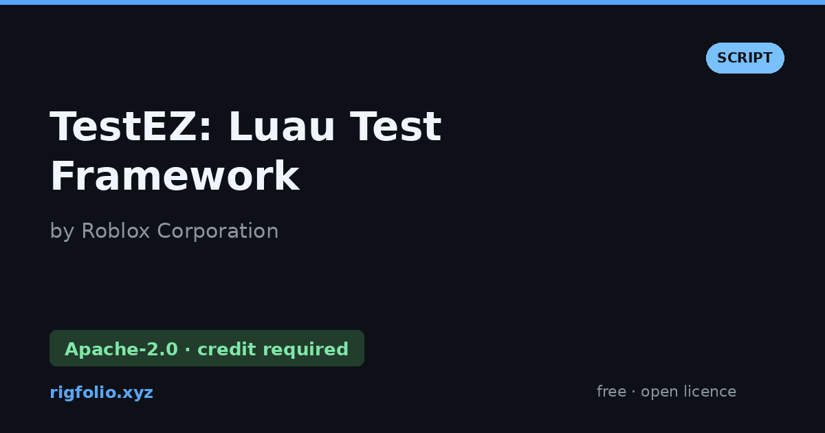 Preview of TestEZ: Luau Test Framework