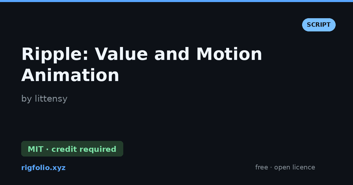 Preview of Ripple: Value and Motion Animation
