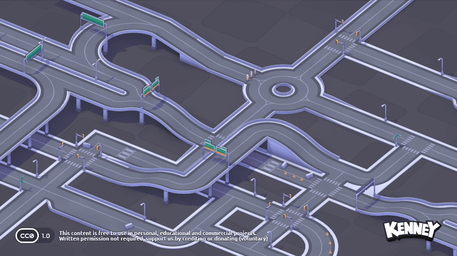 Preview 4 of Kenney City Kit Roads: 95 Street Models