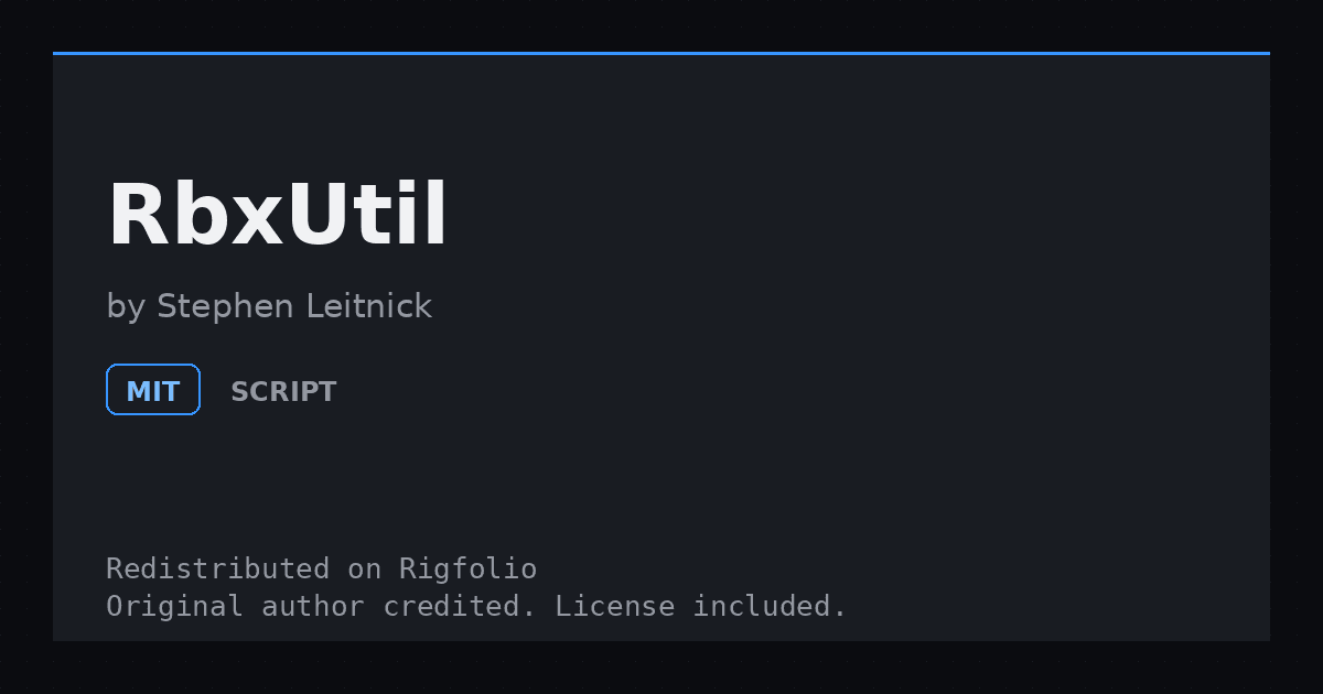 Preview of RbxUtil
