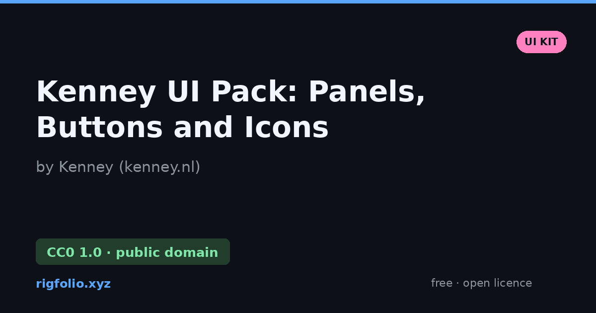 Preview of Kenney UI Pack: Panels, Buttons and Icons