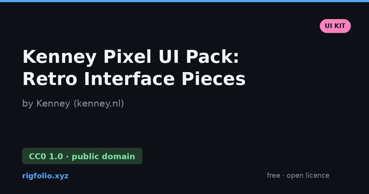 Preview of Kenney Pixel UI Pack: Retro Interface Pieces